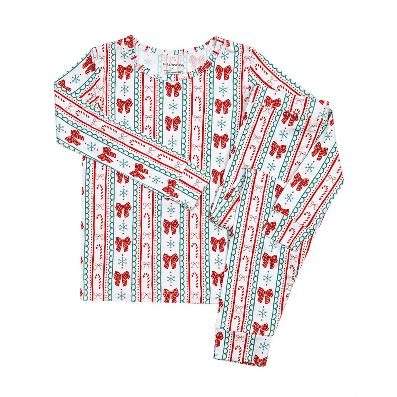Bamboo Two Piece Set | Retro Candy Cane