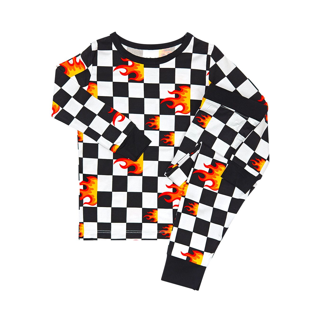 Bamboo Two Piece Set | Checker Blaze