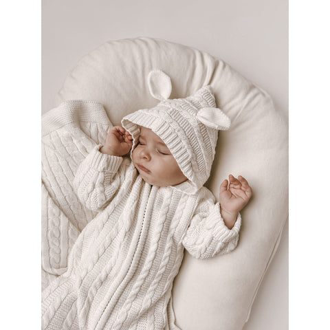 Luna + Luca Baby Bear Jumpsuit - White