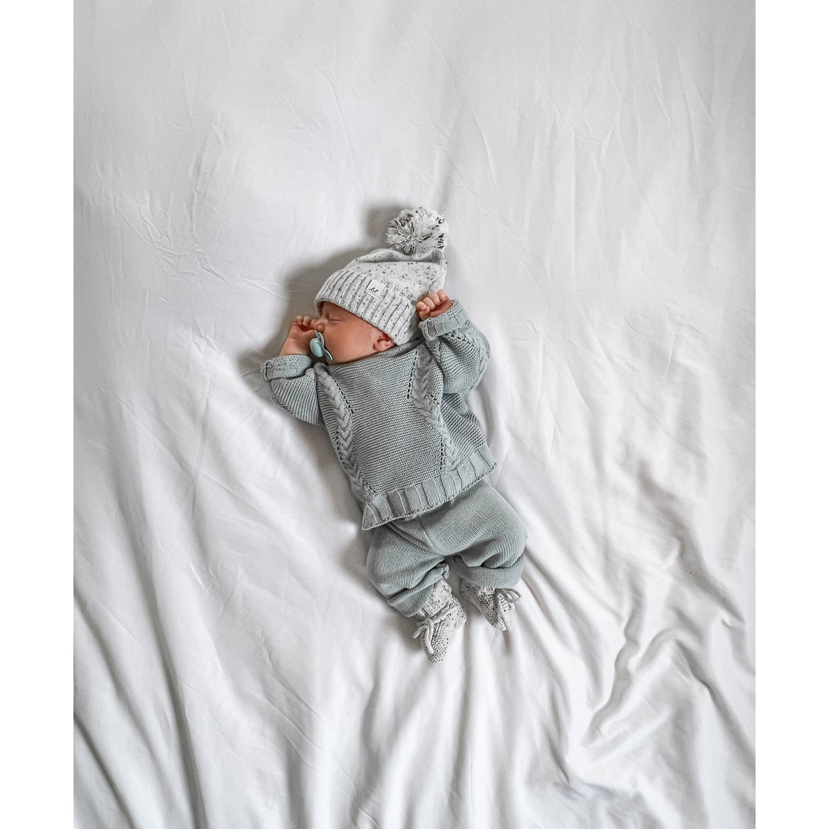 Luna + Luca Chunky Knit Sweater - Frosty Blue