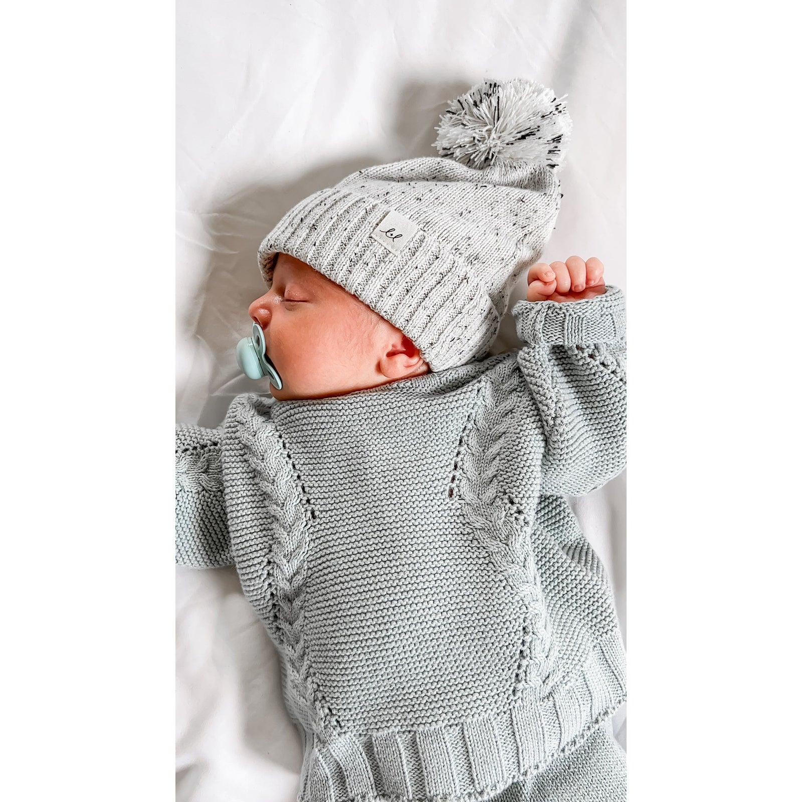 Luna + Luca Chunky Knit Sweater - Frosty Blue