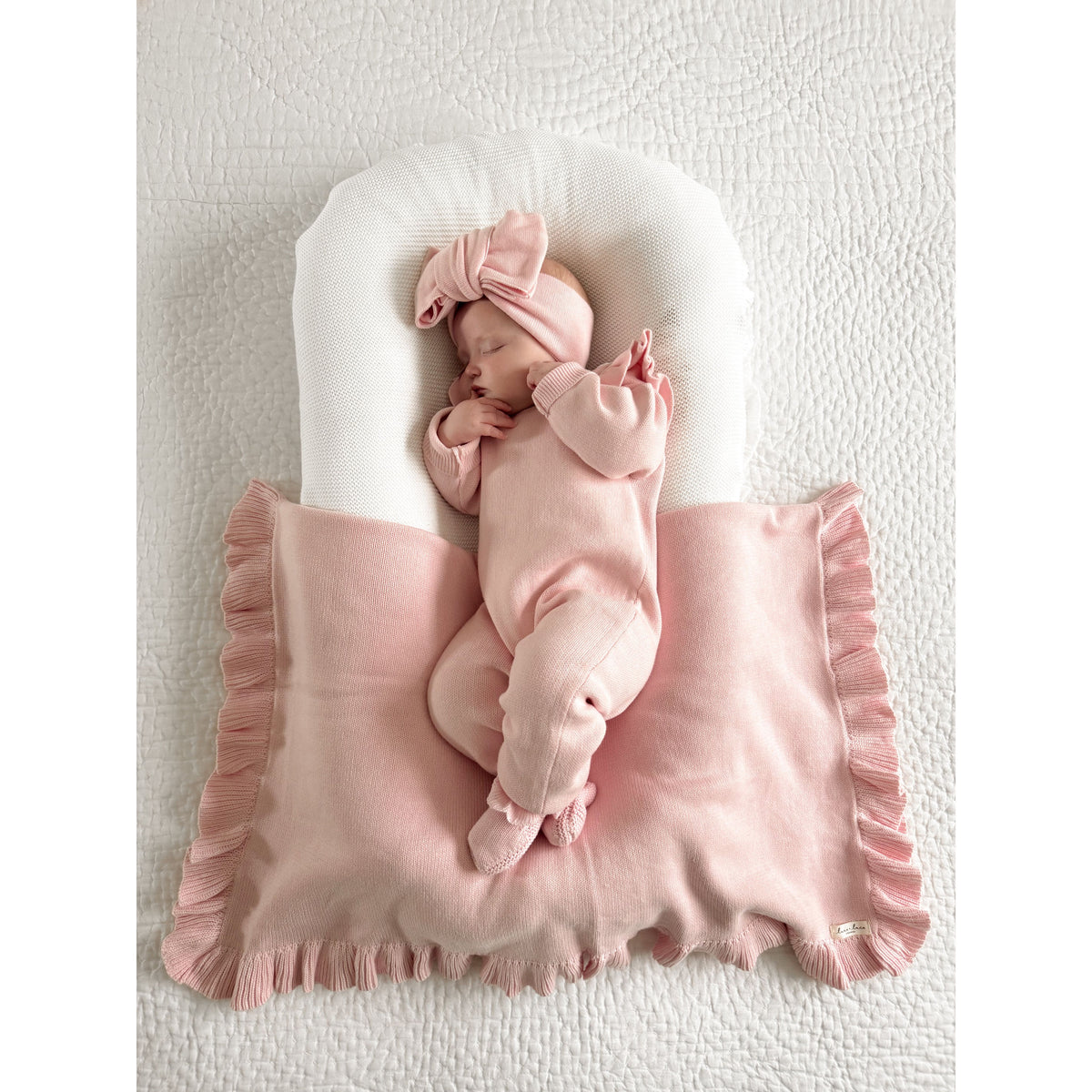 Classic Ruffle Jumpsuit - Powder Pink