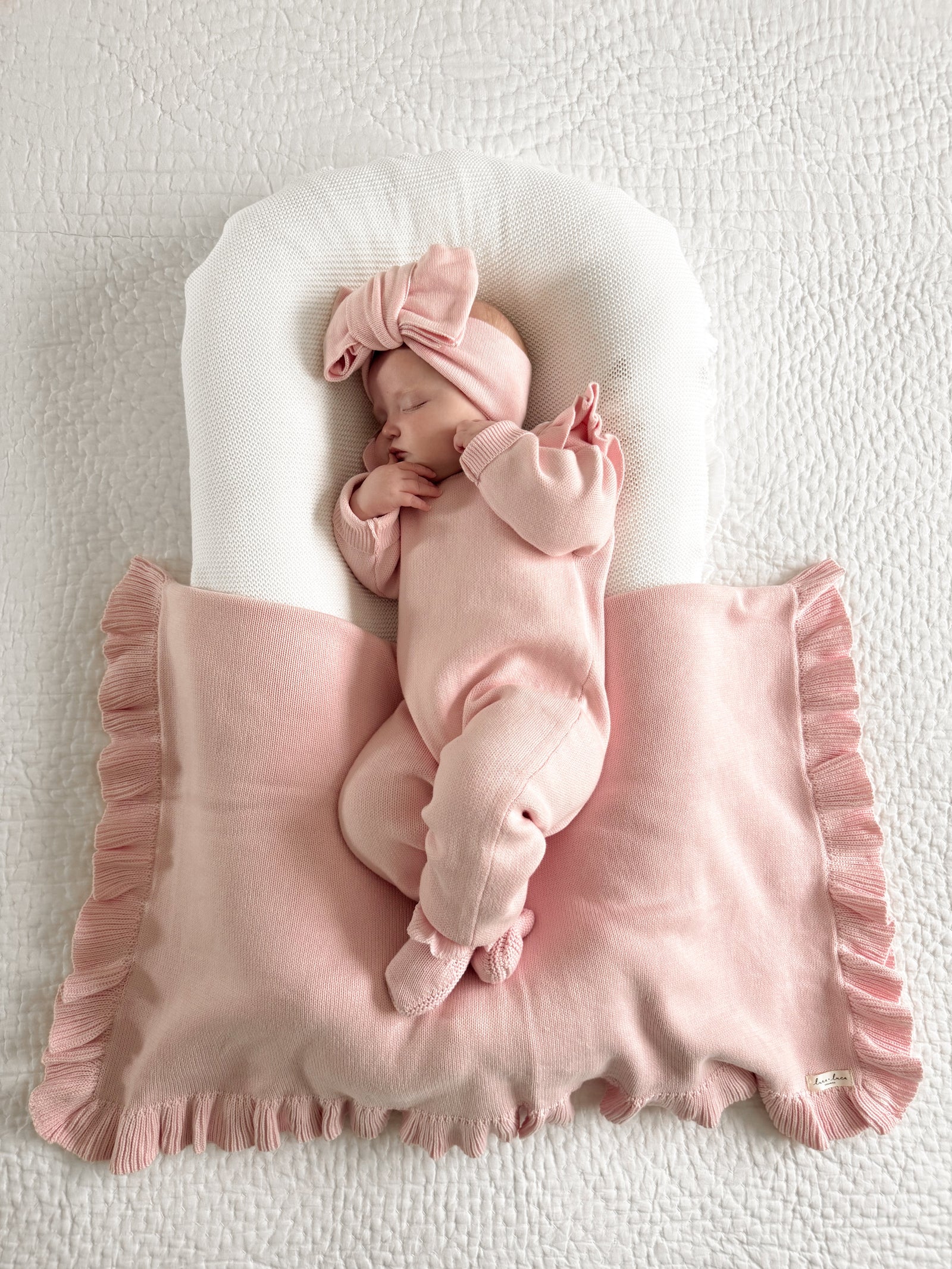 Classic Ruffle Jumpsuit - Powder Pink