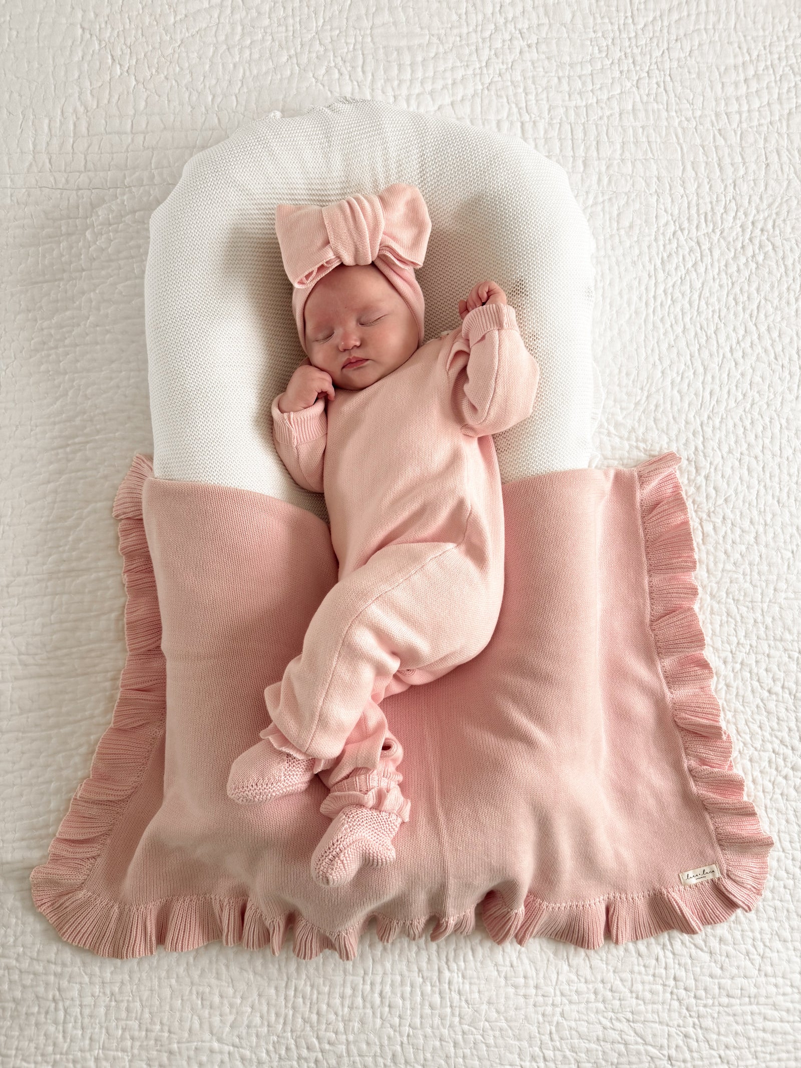 Classic Bow Headband - Powder Pink