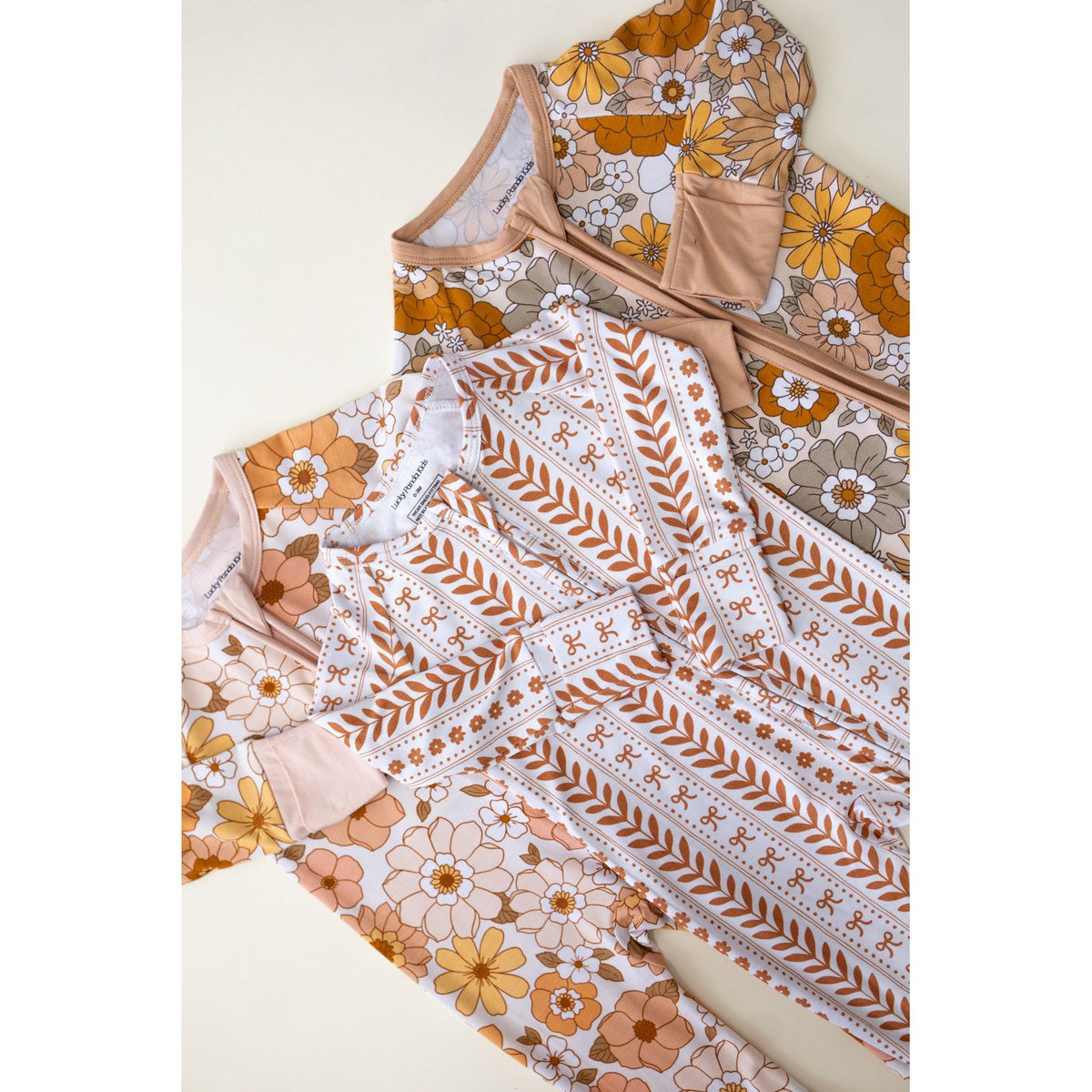 Bamboo Zip Romper |  Sweet Blossom