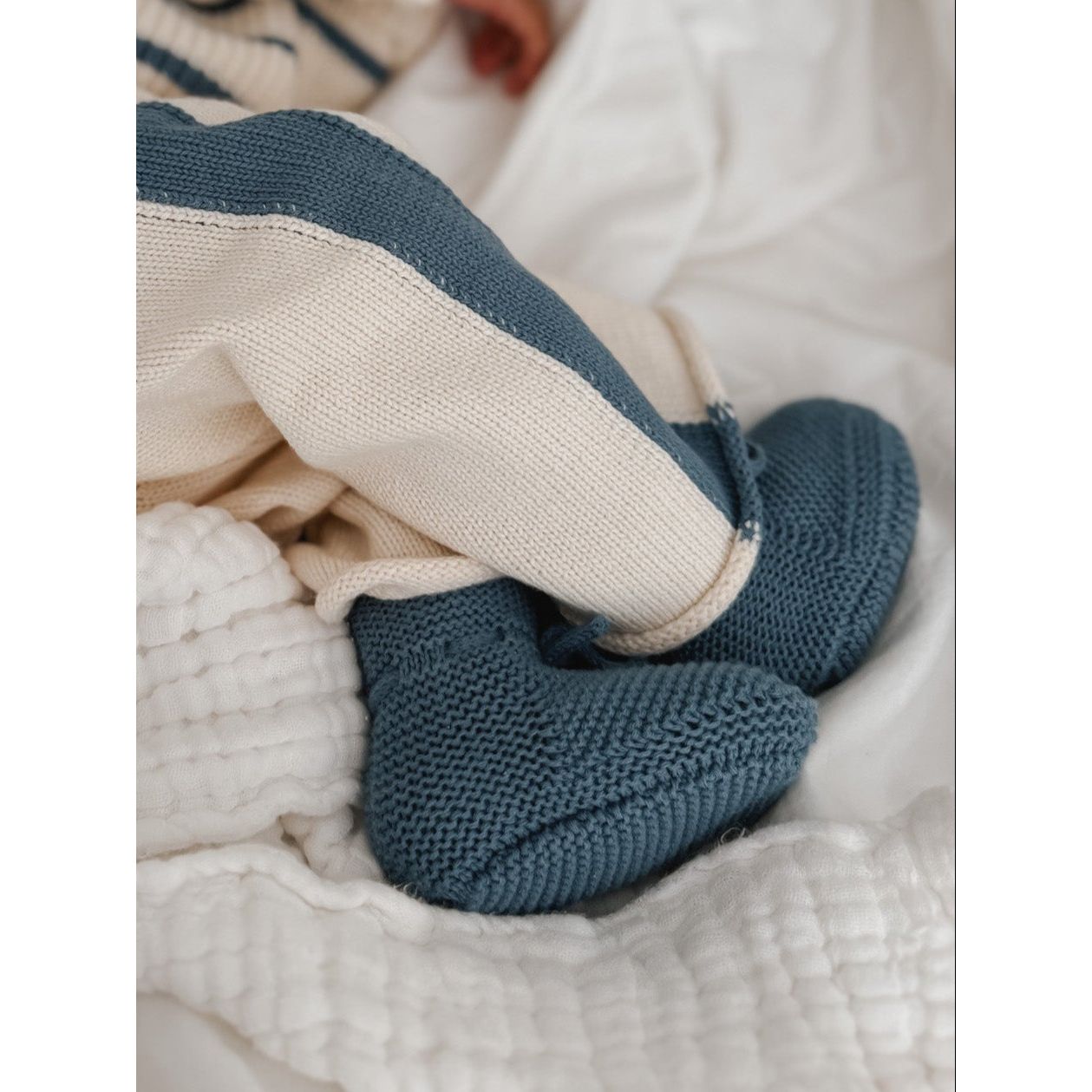 Sock Booties - Denim Blue