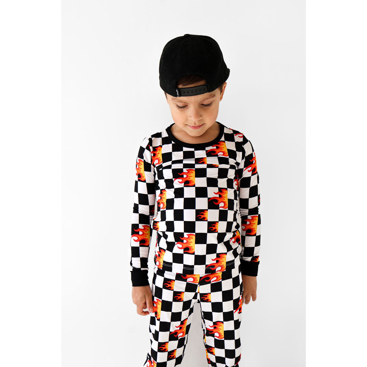 Bamboo Two Piece Set | Checker Blaze
