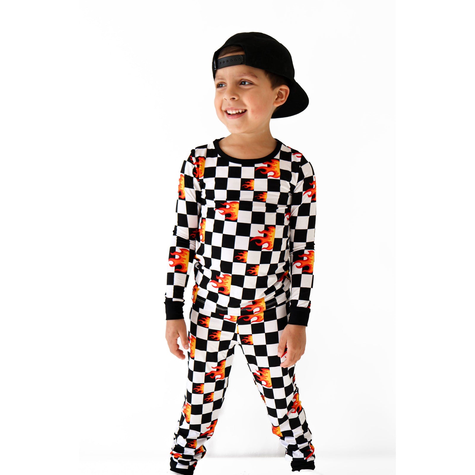 Bamboo Two Piece Set | Checker Blaze