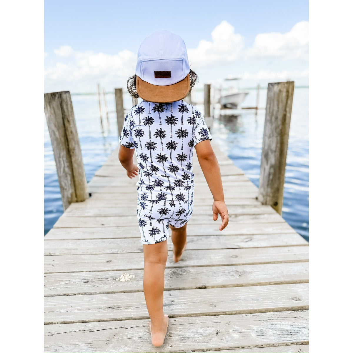 Bamboo Shorts Set | Palm Style White
