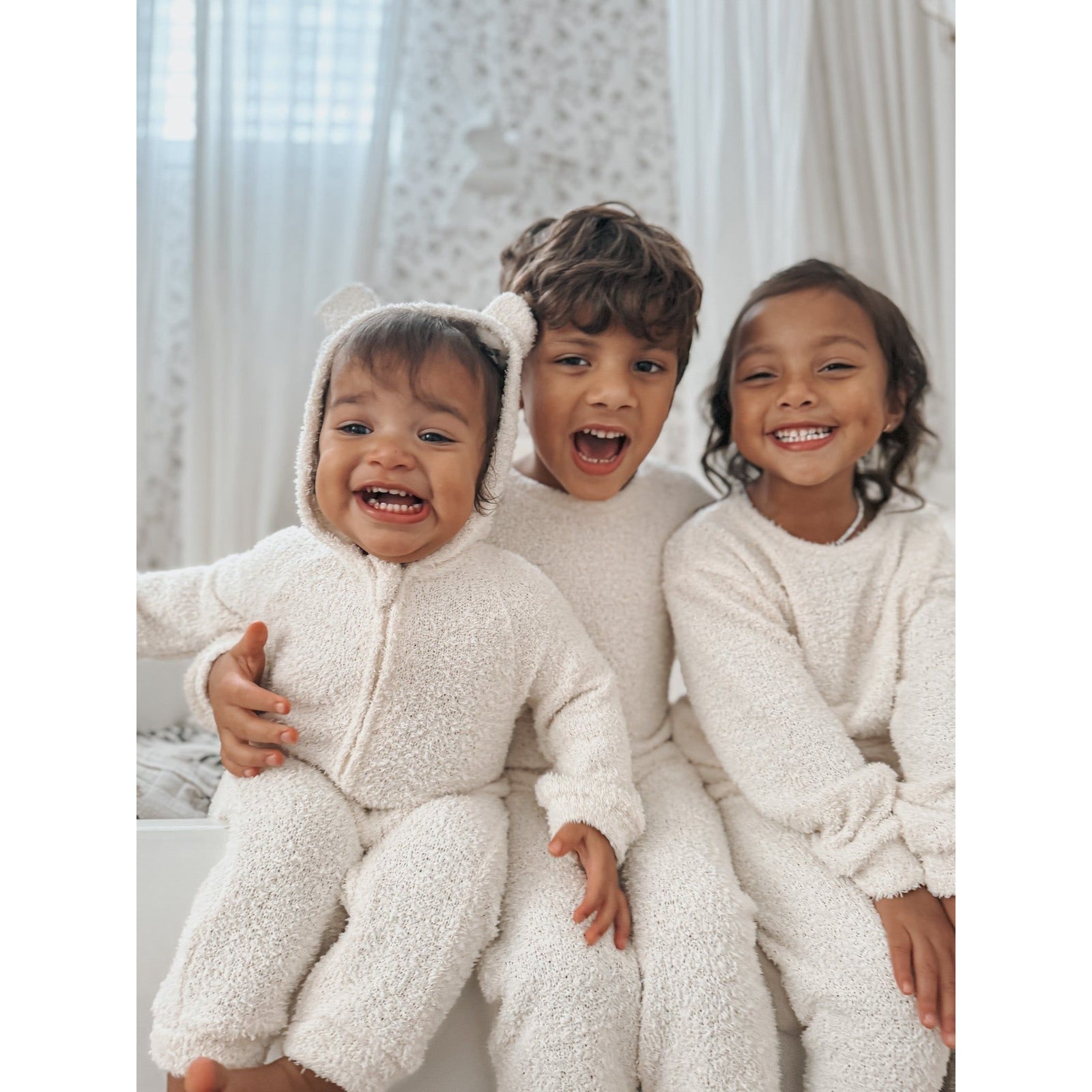 Luna + Luca Baby Bear Jumpsuit - Cozy Teddy