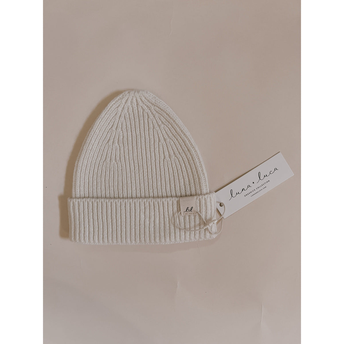 Luna + Luca Merino Wool Baby Beanie - Off-White