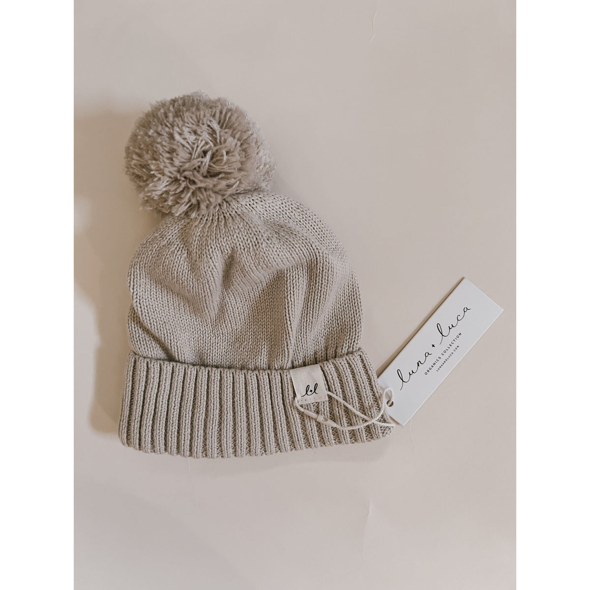 Luna + Luca Pom Beanie - Beige