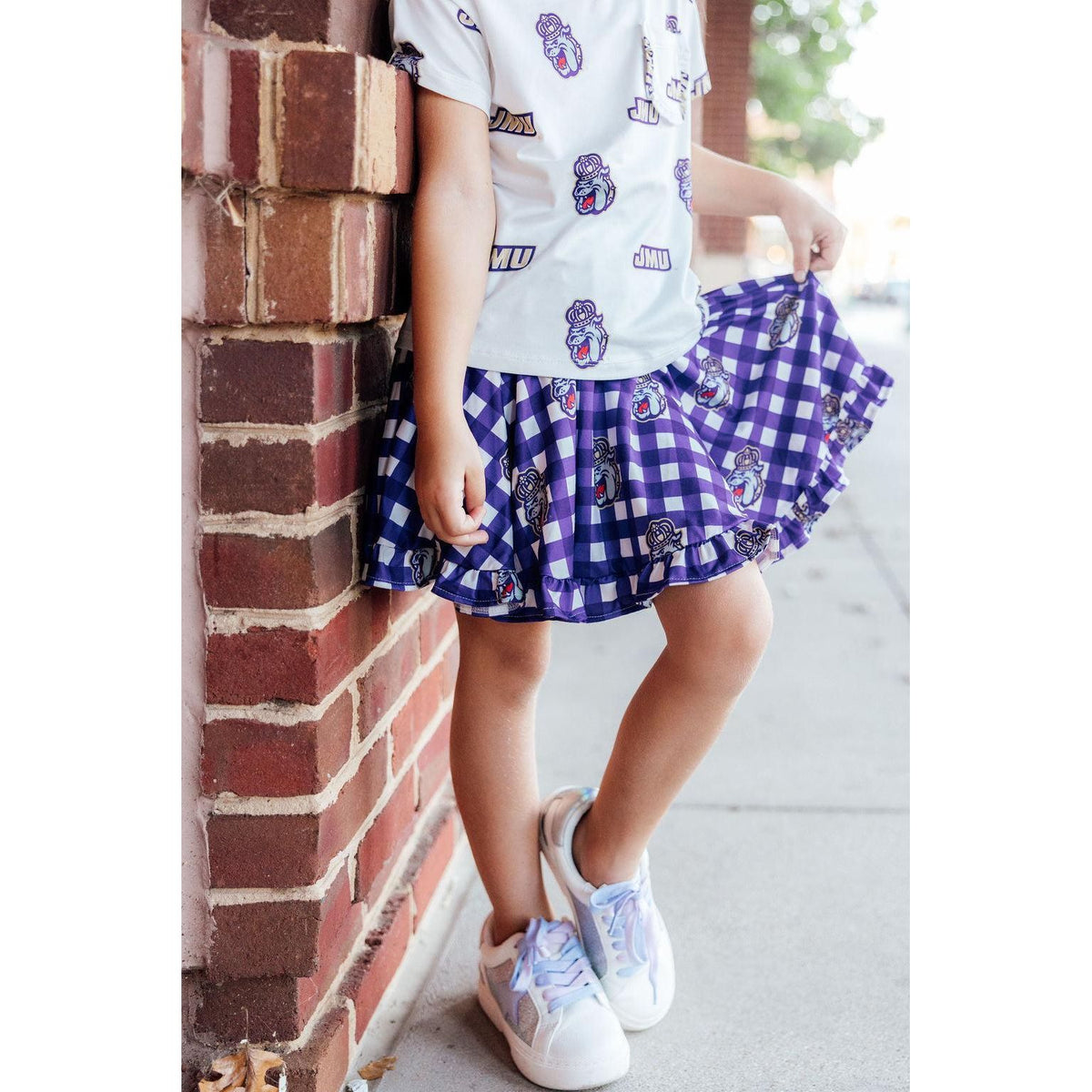JMU Plaid Duke Dog Twirl Skort
