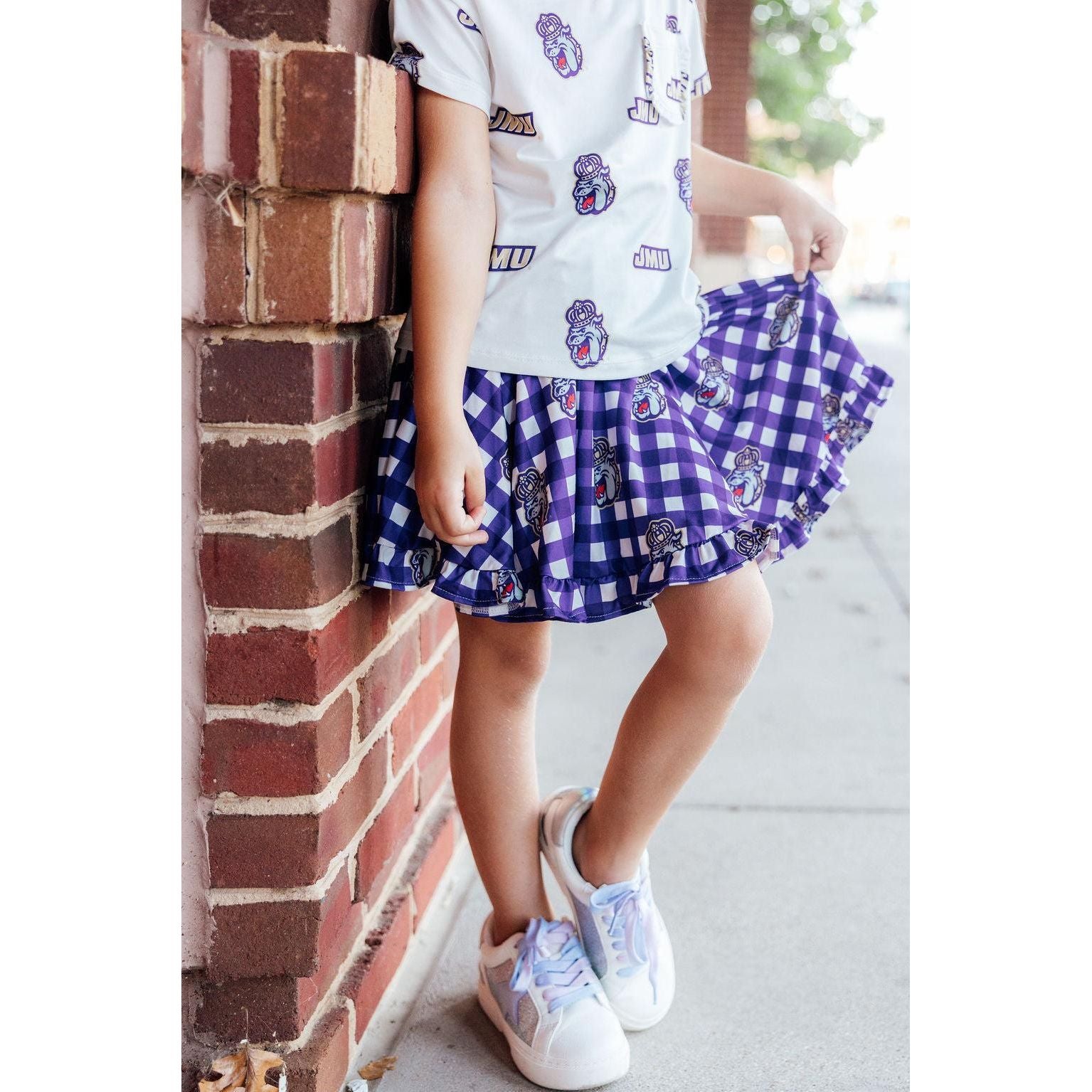 JMU Plaid Duke Dog Twirl Skort