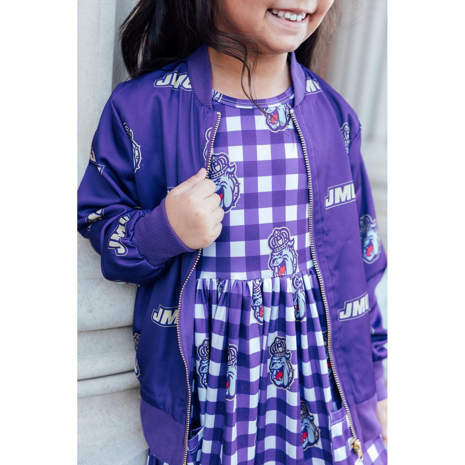 JMU Purple Duke Dog Satin Jacket