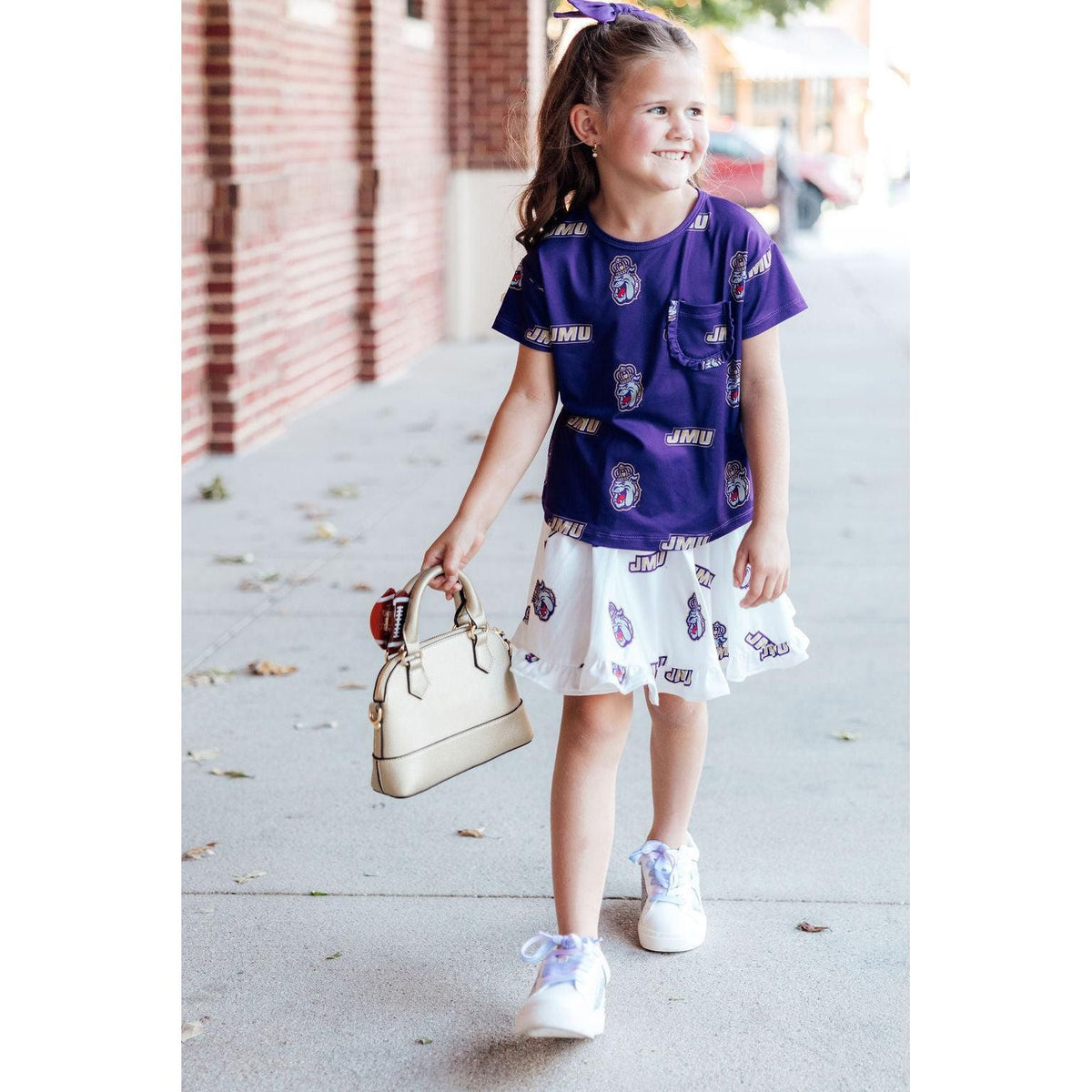 JMU White Duke Dog Twirl Skort