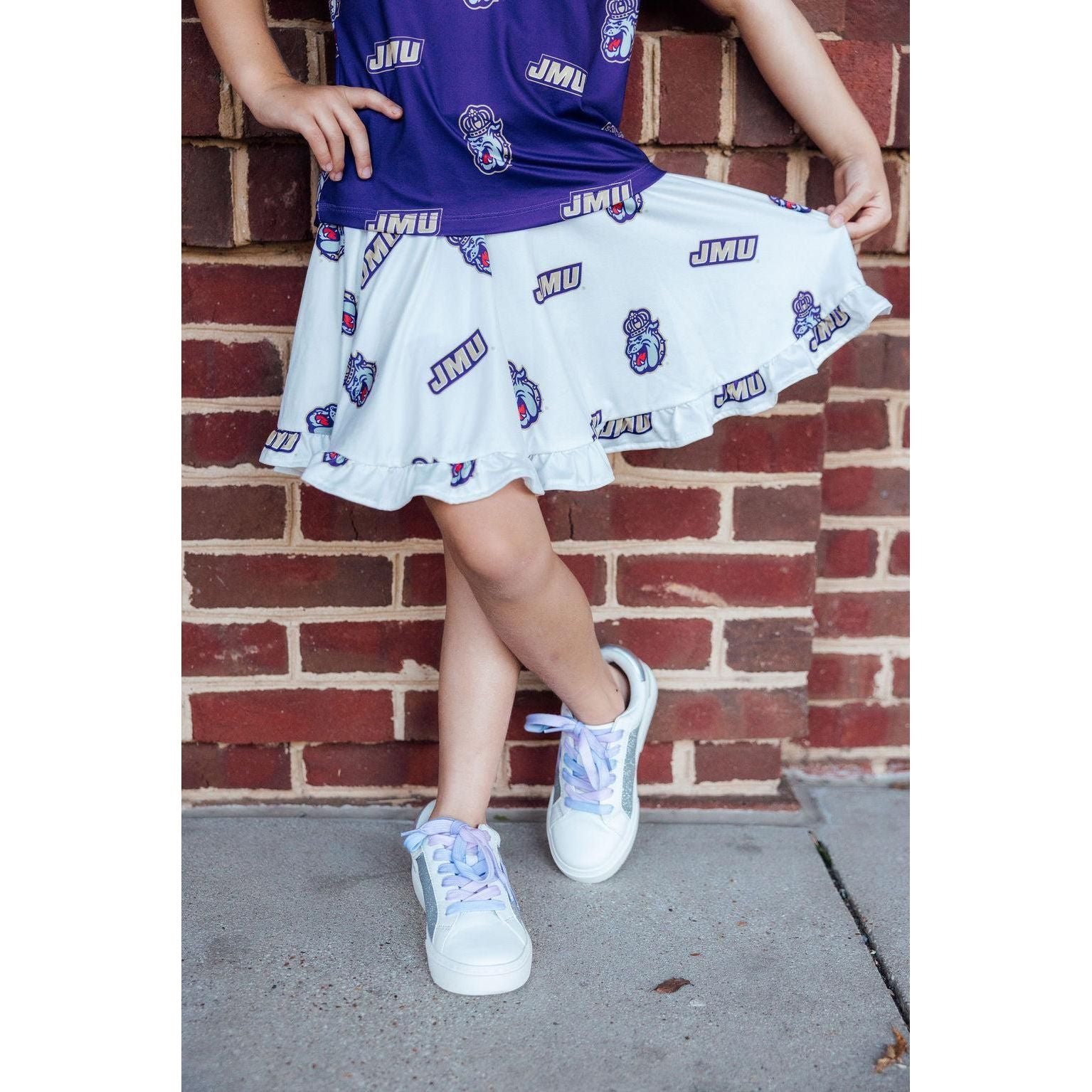 JMU White Duke Dog Twirl Skort