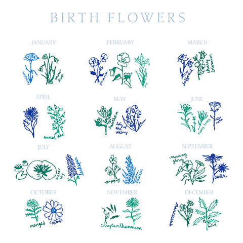 Birth Flowers Zip Onesie