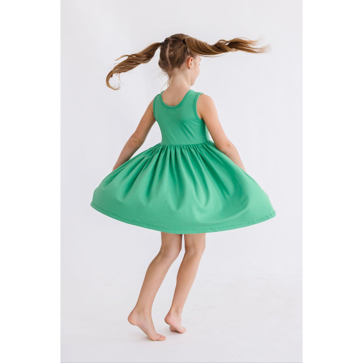 Kelly Green Tank Pocket Twirl Dress