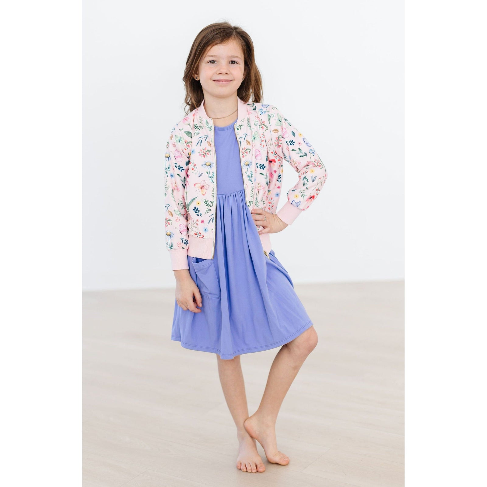 Butterfly Meadows Satin Jacket