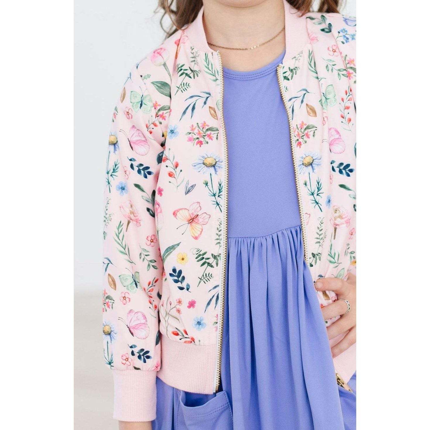 Butterfly Meadows Satin Jacket