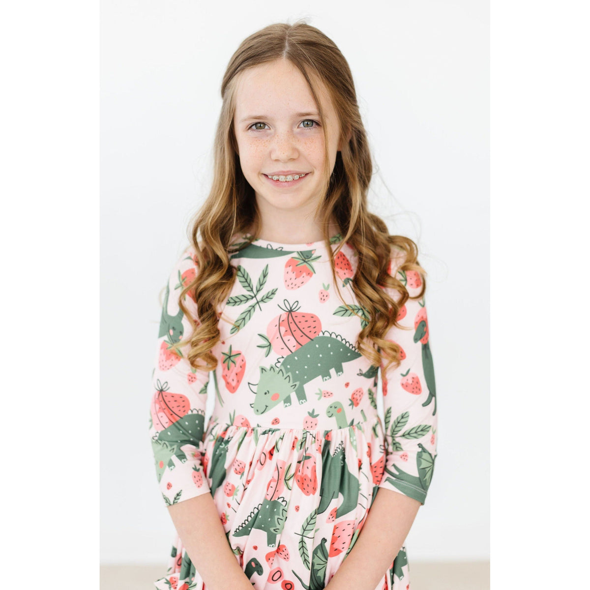 Hear Me Roar 3/4 Sleeve Pocket Twirl Dress