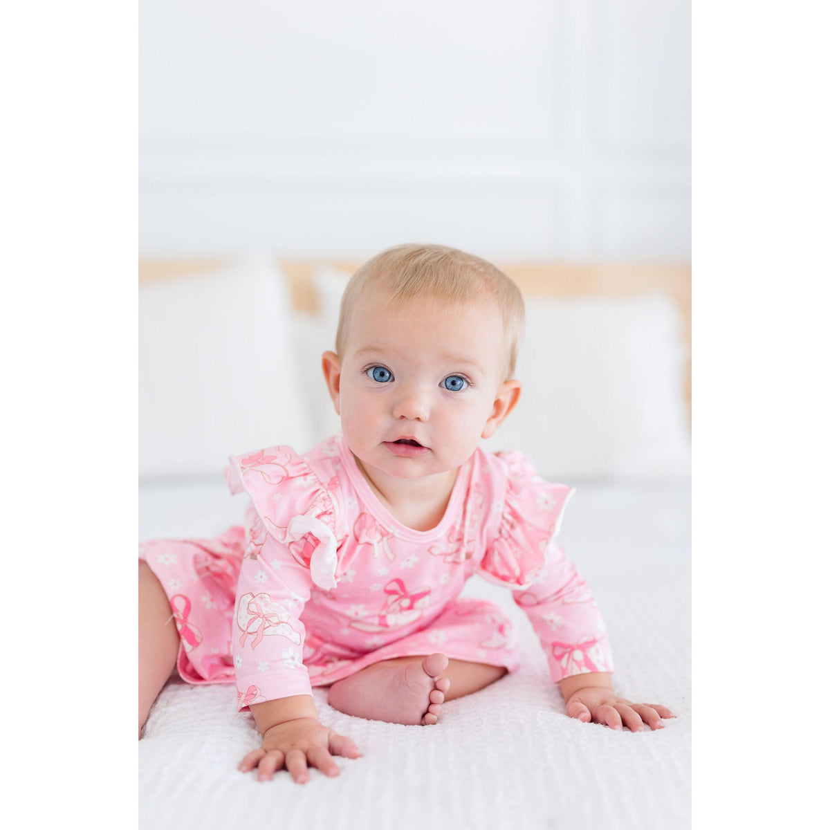 Howdy 3/4 Sleeve Flutter Twirl Bodysuit