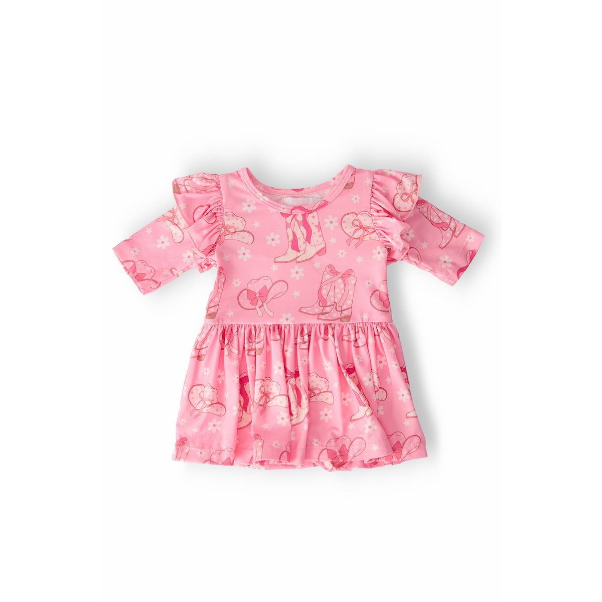 Howdy 3/4 Sleeve Flutter Twirl Bodysuit