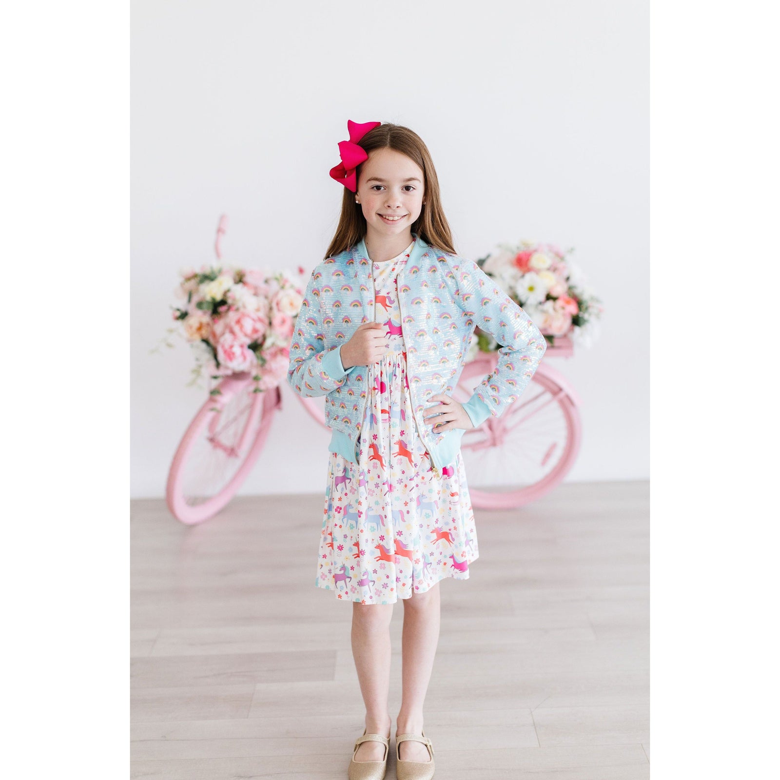 Mint Rainbow Sequin Jacket