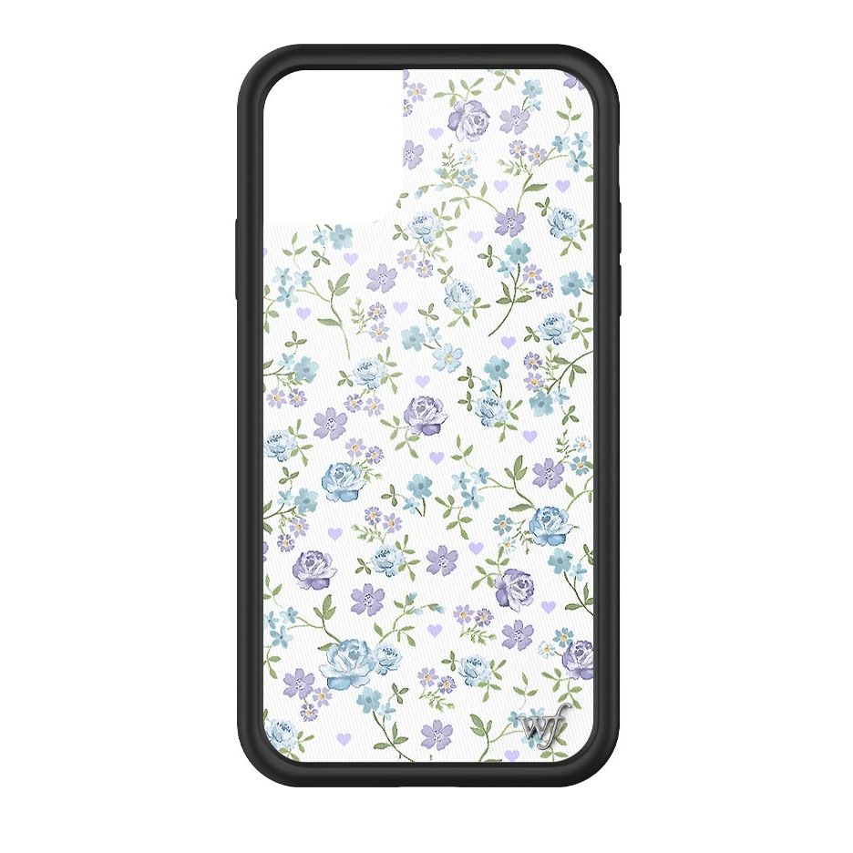 Lilac and Blue Floral iPhone Case