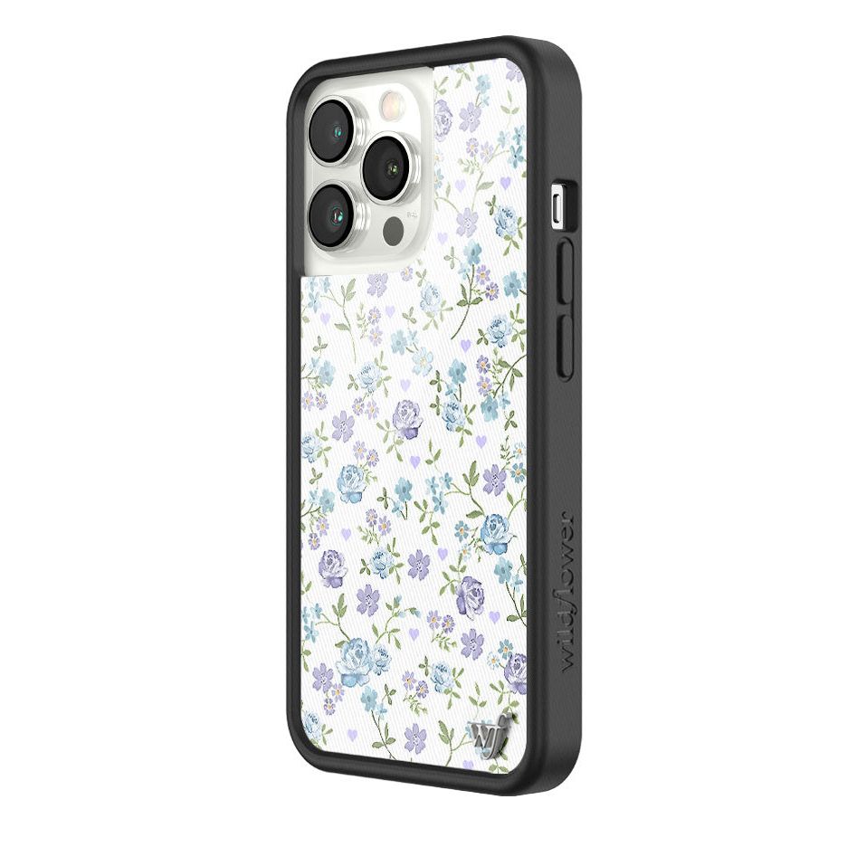 Lilac and Blue Floral iPhone Case