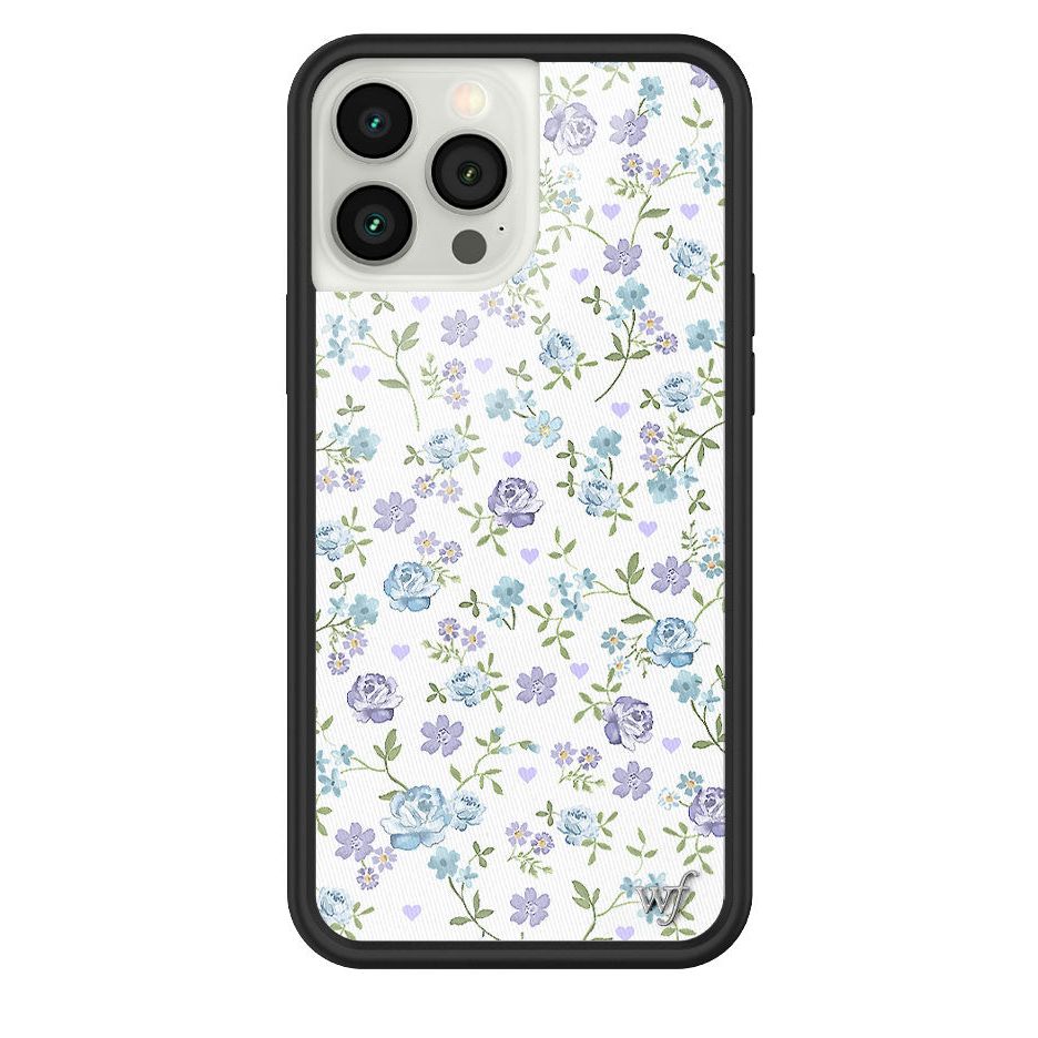 Lilac and Blue Floral iPhone Case
