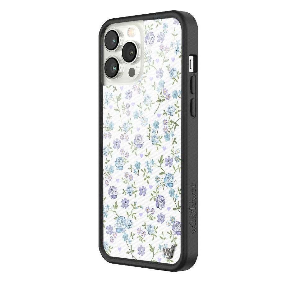 Lilac and Blue Floral iPhone Case