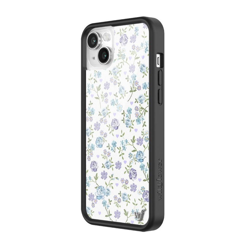 Lilac and Blue Floral iPhone Case
