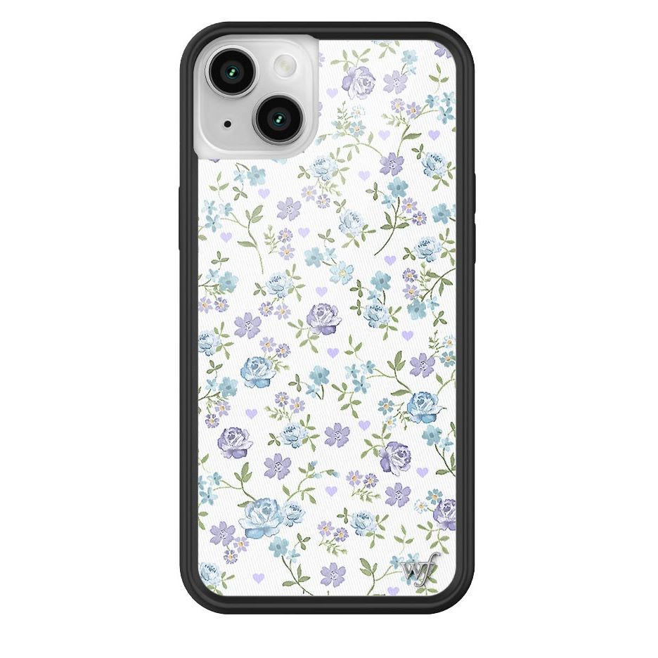 Lilac and Blue Floral iPhone Case
