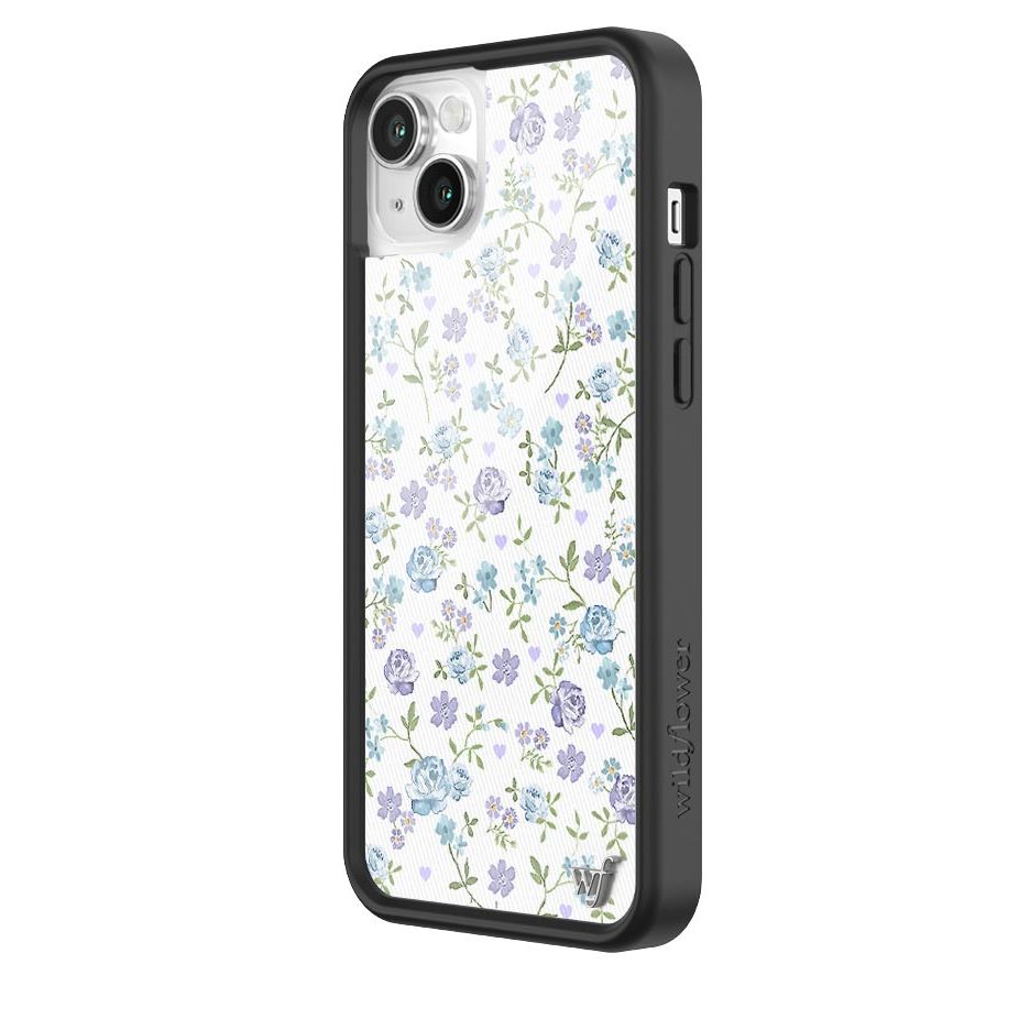 Lilac and Blue Floral iPhone Case