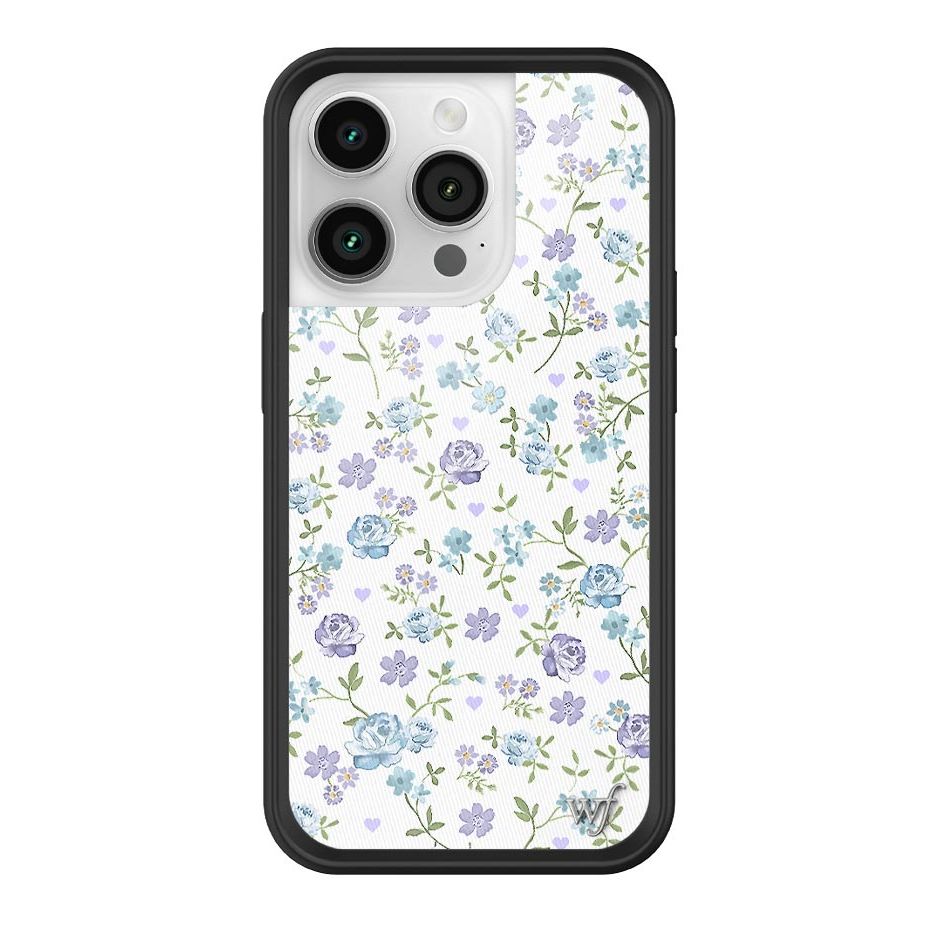 Lilac and Blue Floral iPhone Case