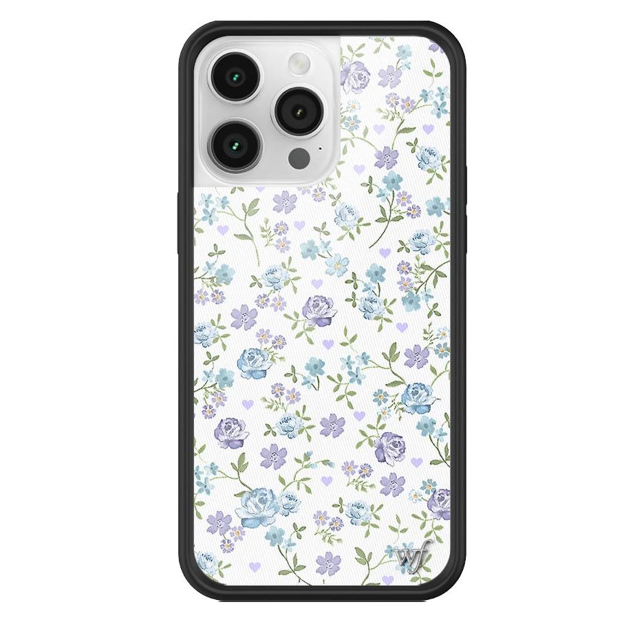 Lilac and Blue Floral iPhone Case