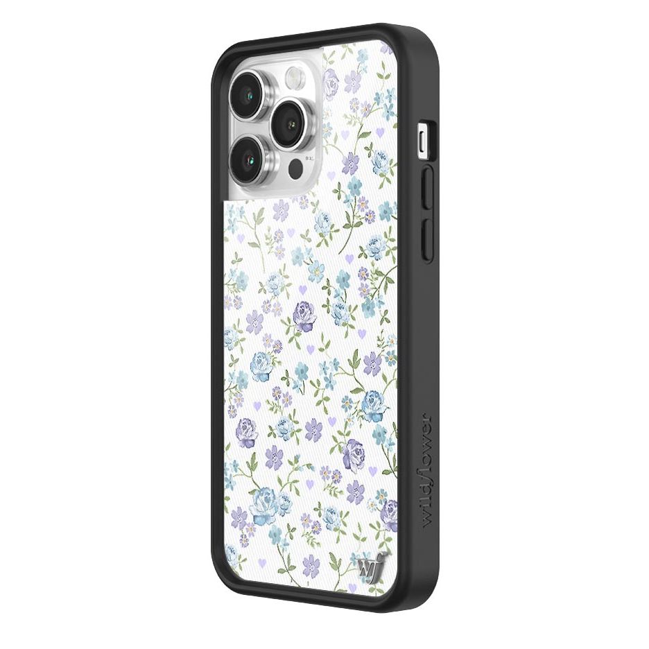 Lilac and Blue Floral iPhone Case