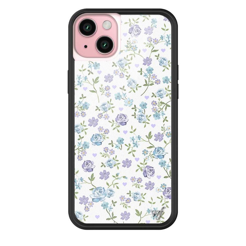 Lilac and Blue Floral iPhone Case