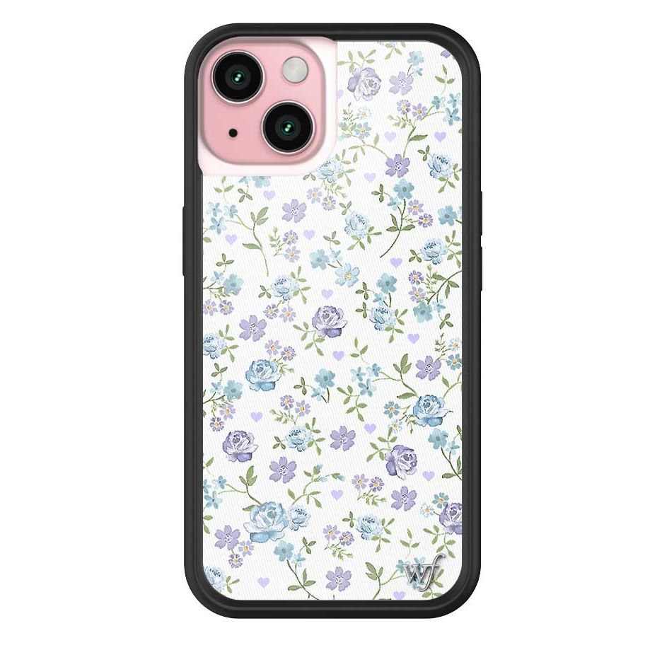 Lilac and Blue Floral iPhone Case