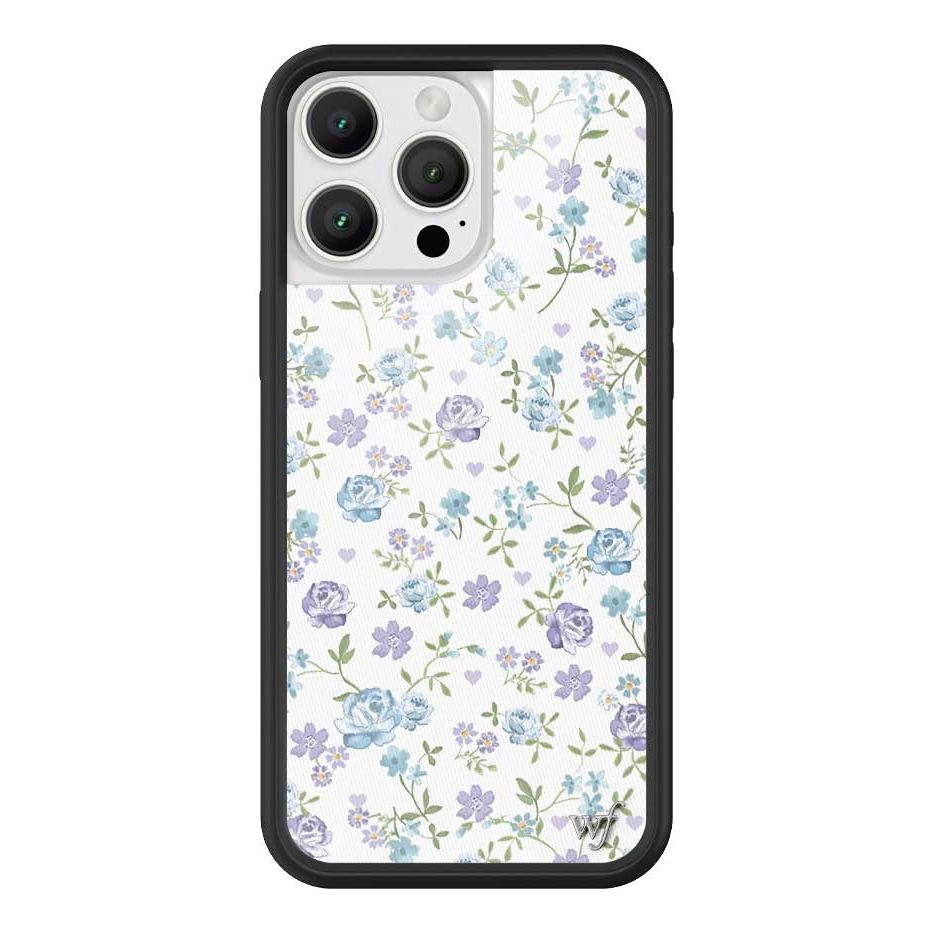 Lilac and Blue Floral iPhone Case
