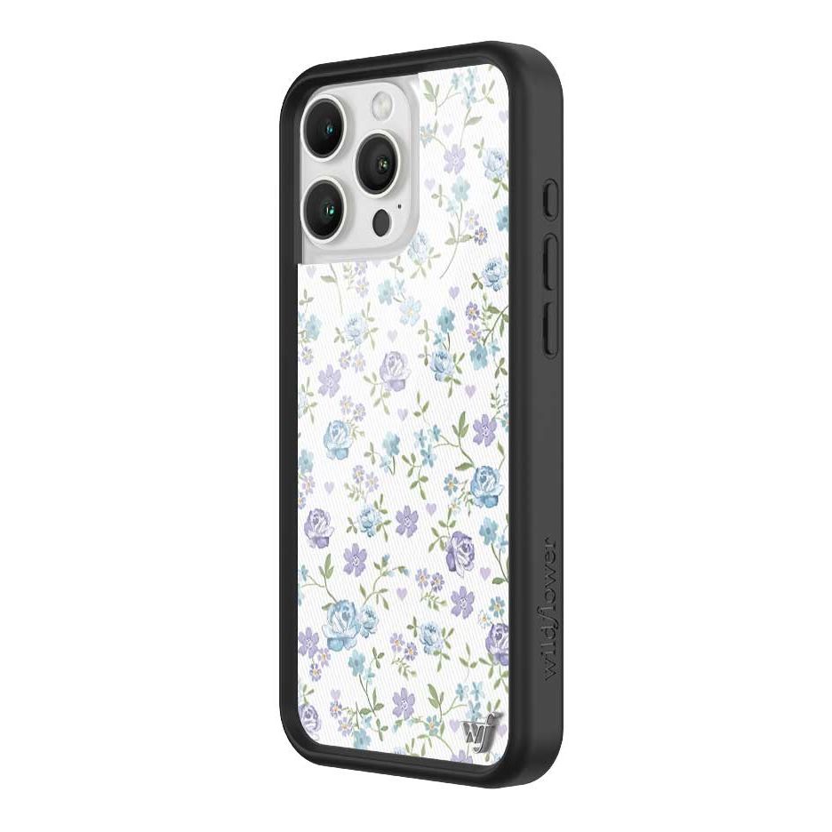 Lilac and Blue Floral iPhone Case