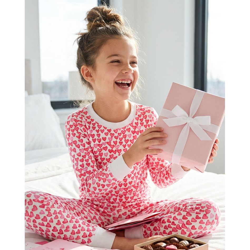 The Organic Long Sleeve Pajama Set [Sweethearts]