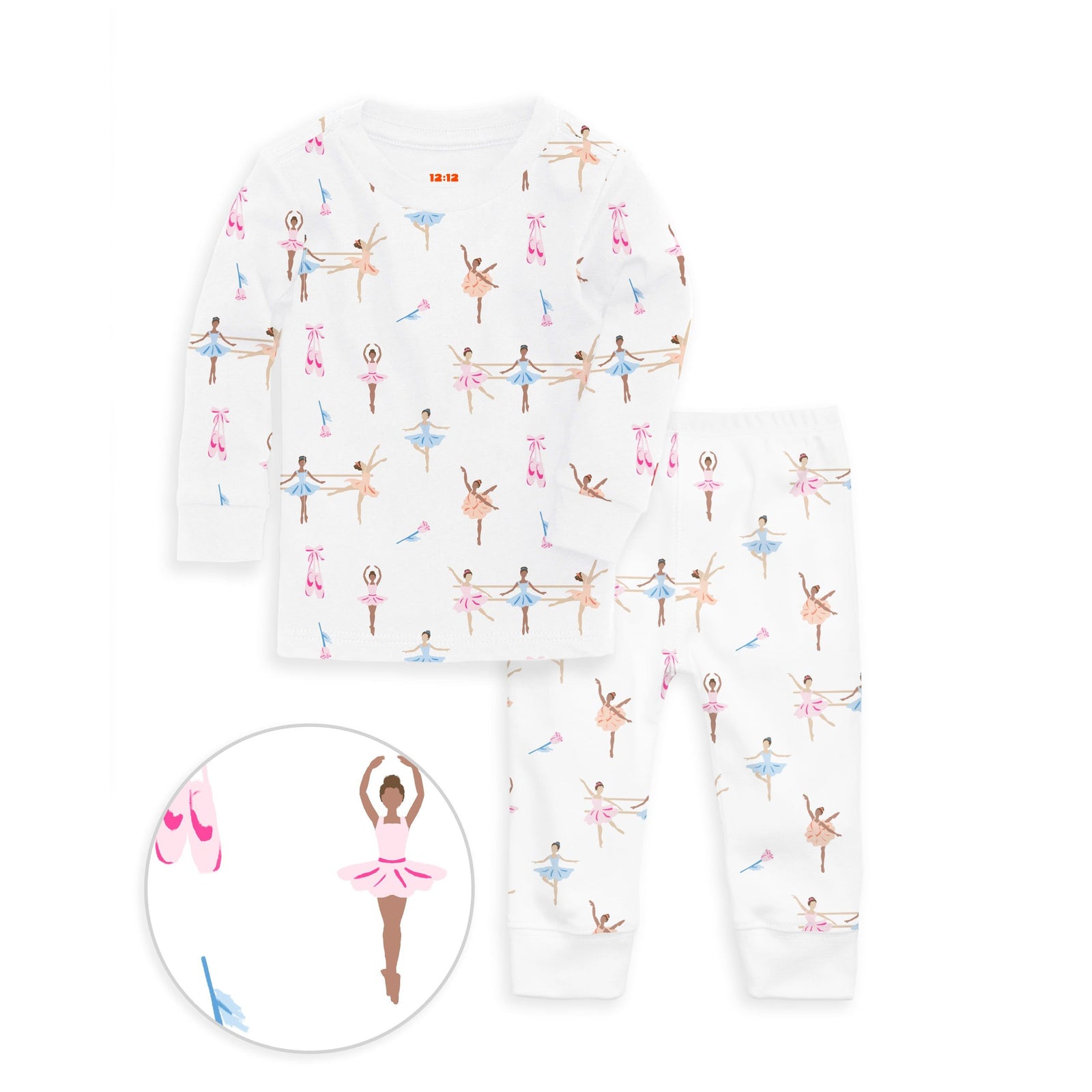The Organic Long Sleeve Pajama Set [Ballet]