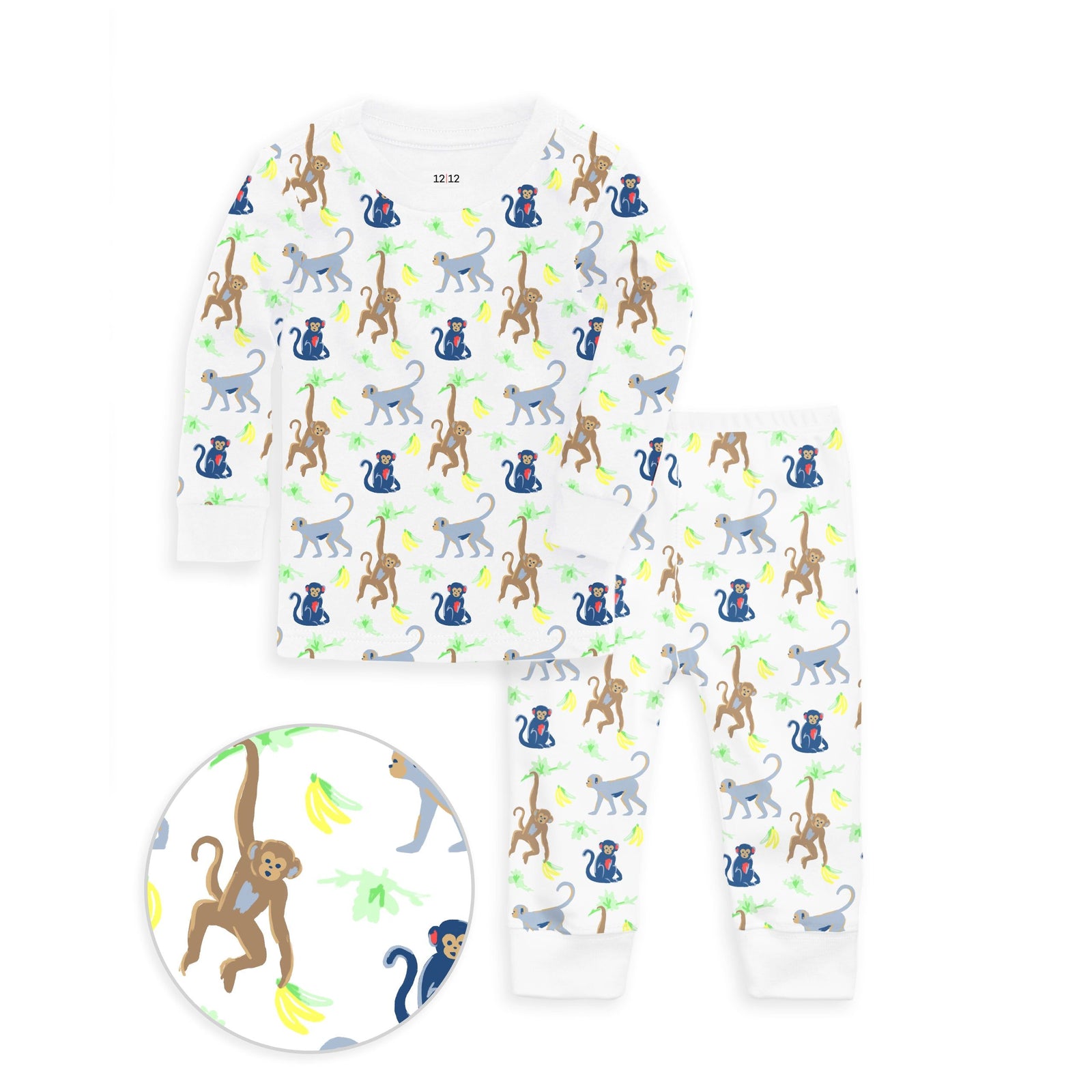 The Organic Long Sleeve Pajama Set [Monkeying Around]