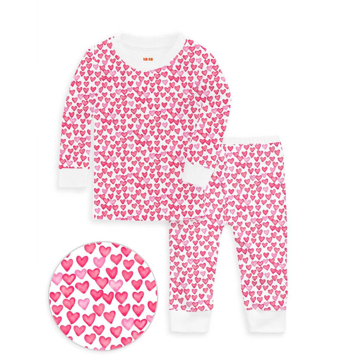 The Organic Long Sleeve Pajama Set [Sweethearts]