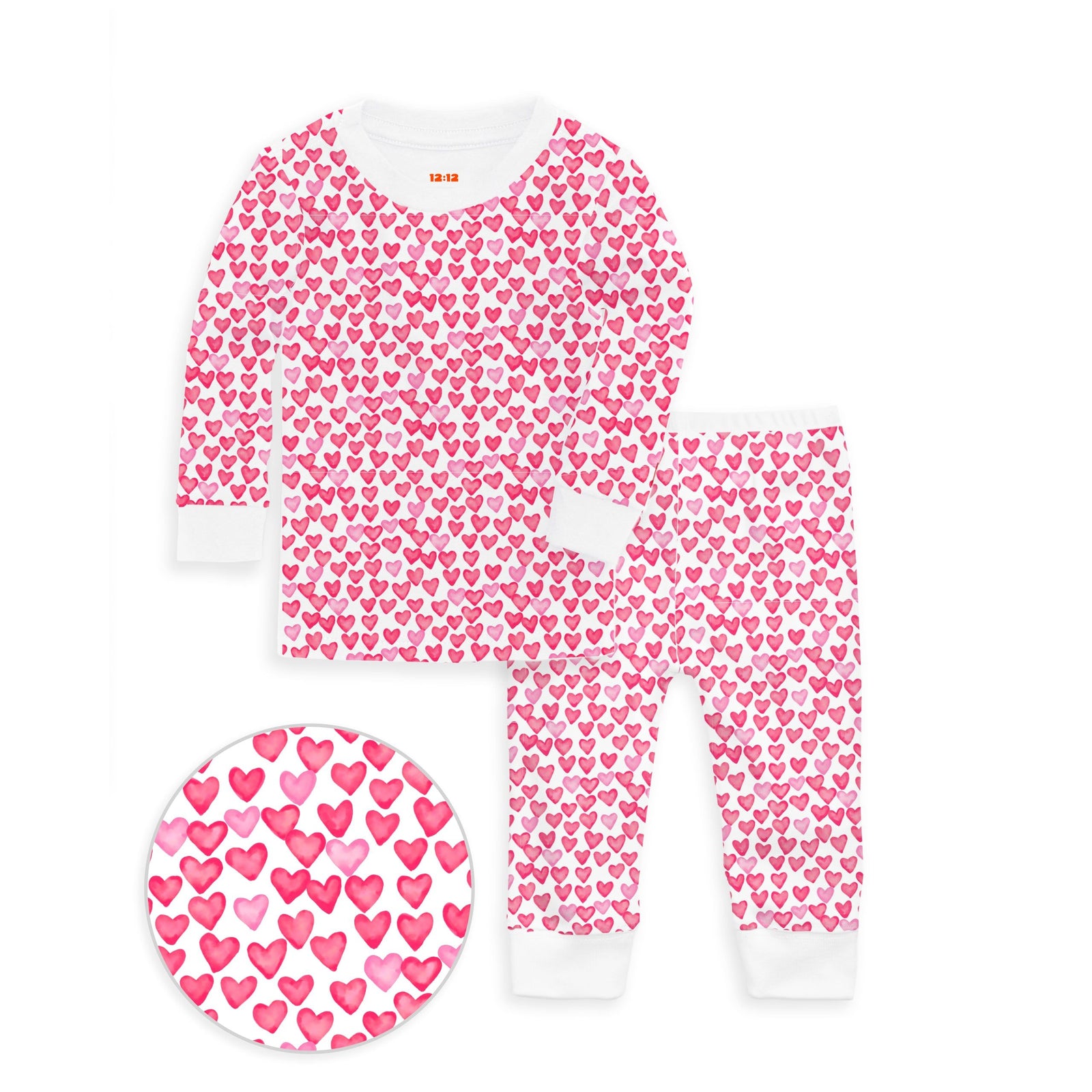 The Organic Long Sleeve Pajama Set [Sweethearts]
