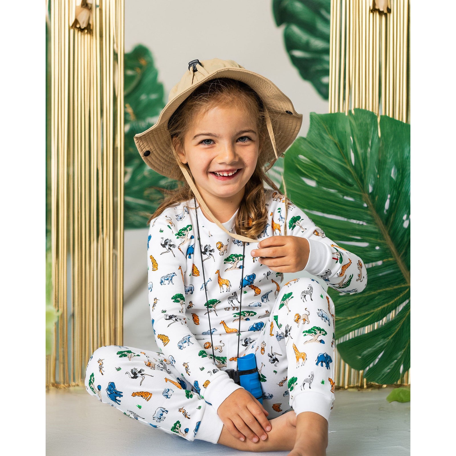 The Organic Long Sleeve Pajama Set [Wild Safari]