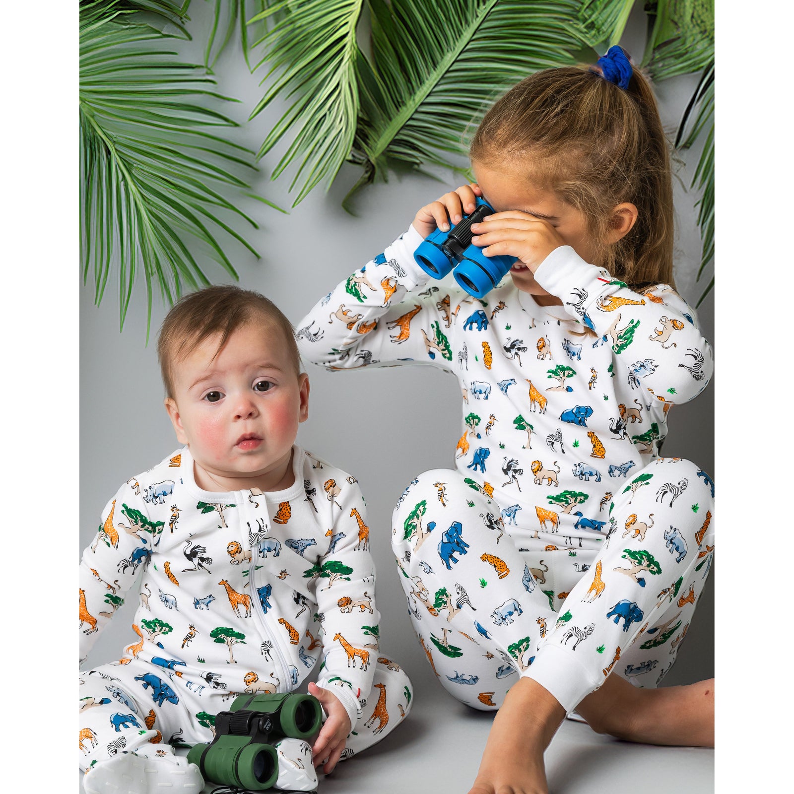 The Organic Long Sleeve Pajama Set [Wild Safari]